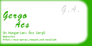 gergo acs business card